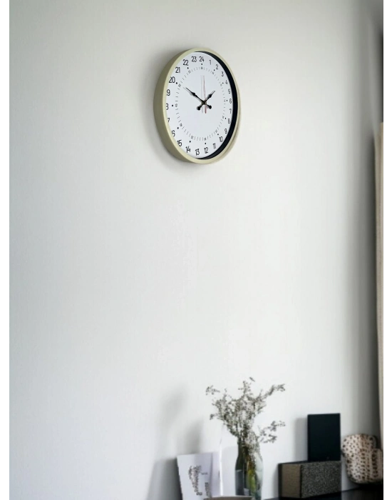 ® 36 Cm Krem 24 Saat Göstergeli Duvar Saati