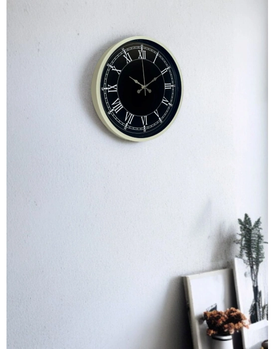 ® 36 Cm Krem Dekoratif Duvar Saati