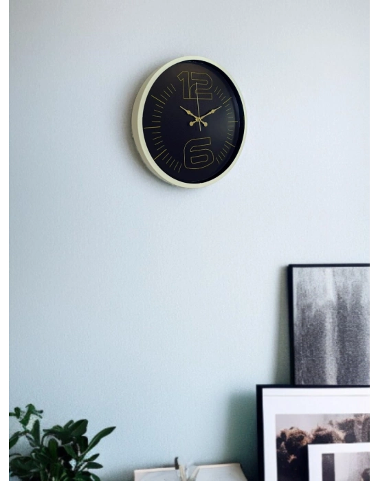 ® 36 Cm Krem Dekoratif Duvar Saati