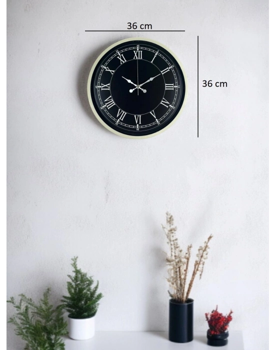 ® 36 Cm Krem Dekoratif Duvar Saati