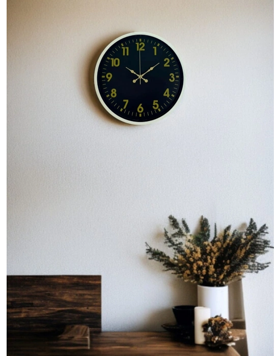 ® 36 Cm Krem Gold Rakamlı Duvar Saati