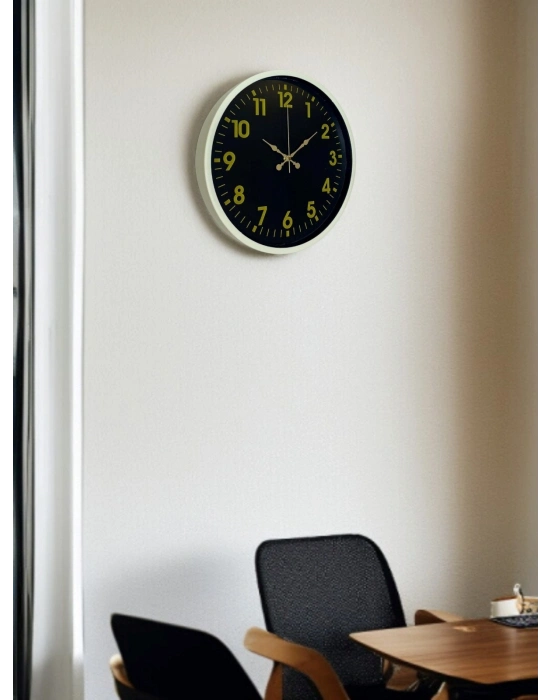 ® 36 Cm Krem Gold Rakamlı Duvar Saati