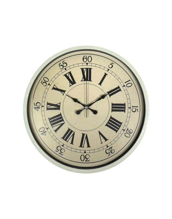® 36 Cm Krem Retro Tasarım Duvar Saati
