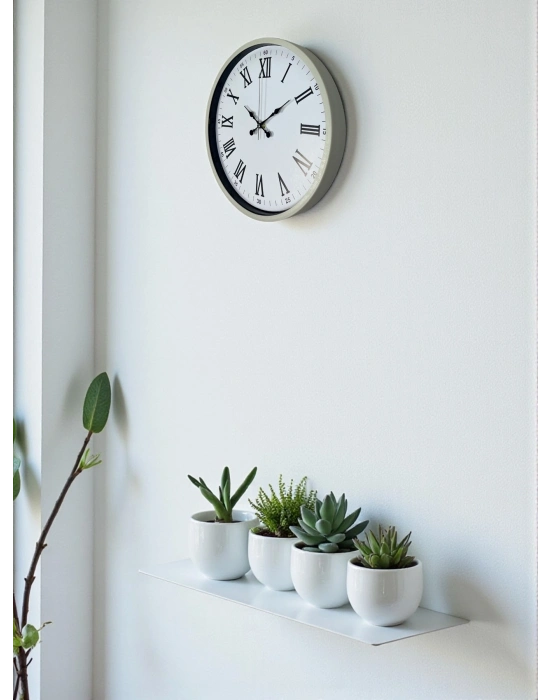 ® 36 Cm Krem Roma Rakamlı Duvar Saati