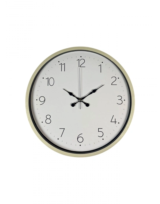 ® 36 Cm Krem Sade Dekoratif Duvar Saati