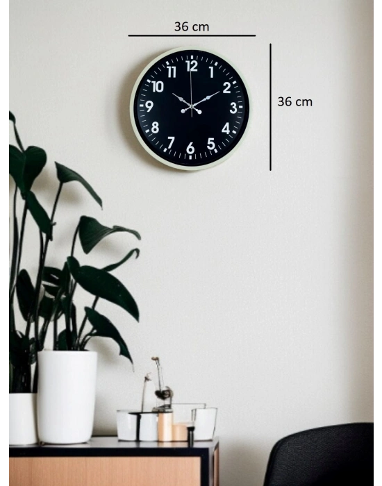 ® 36 Cm Krem Zarif Duvar Saati