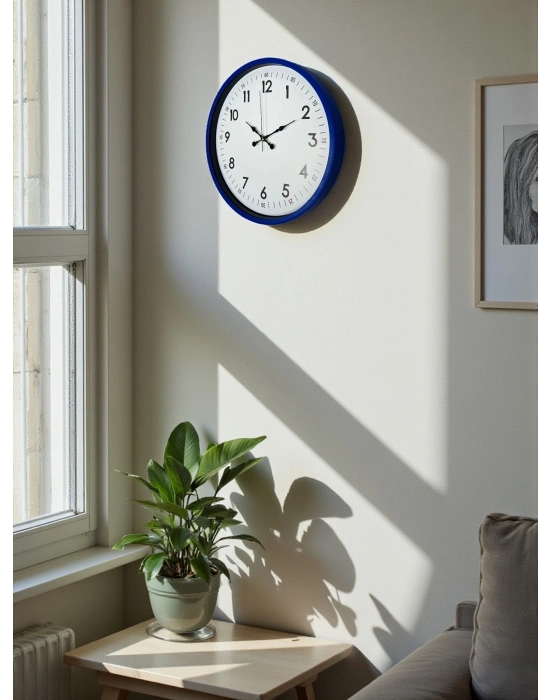 ® 36 Cm Lacivert Dekoratif Duvar Saati