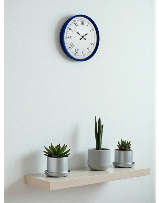 ® 36 Cm Lacivert Roma Rakamlı Duvar Saati