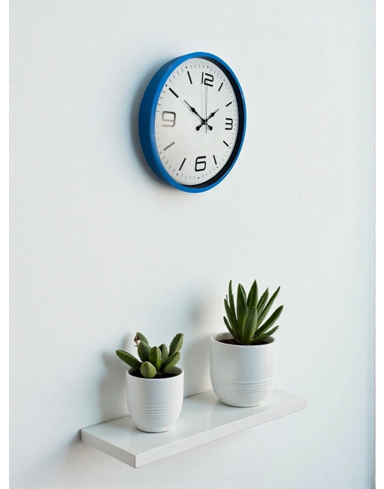 ® 36 Cm Mavi Dekoratif Duvar Saati