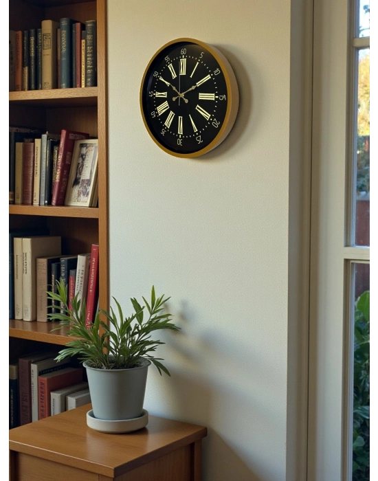 ® 36 Cm Modern Kahverengi Duvar Saati