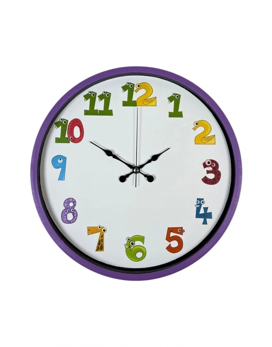 ® 36 Cm Mor Çocuk Odası Duvar Saati