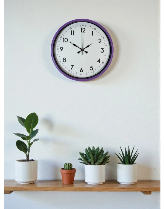 ® 36 Cm Mor Dekoratif Duvar Saati