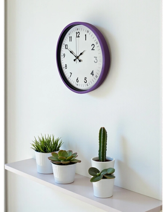 ® 36 Cm Mor Dekoratif Duvar Saati