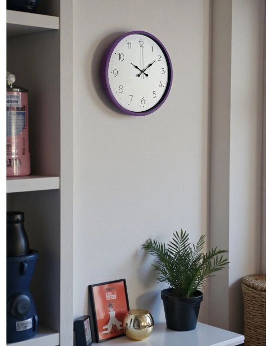 ® 36 Cm Mor Dekoratif Duvar Saati