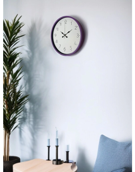 ® 36 Cm Mor Dekoratif Duvar Saati