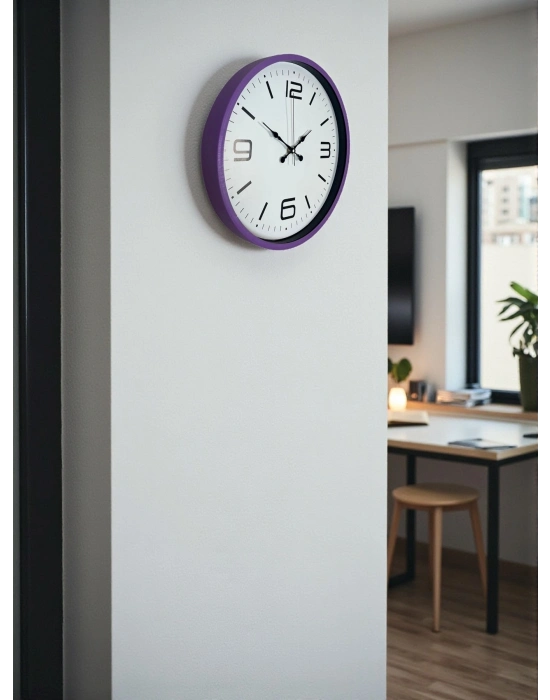 ® 36 Cm Mor Dekoratif Duvar Saati