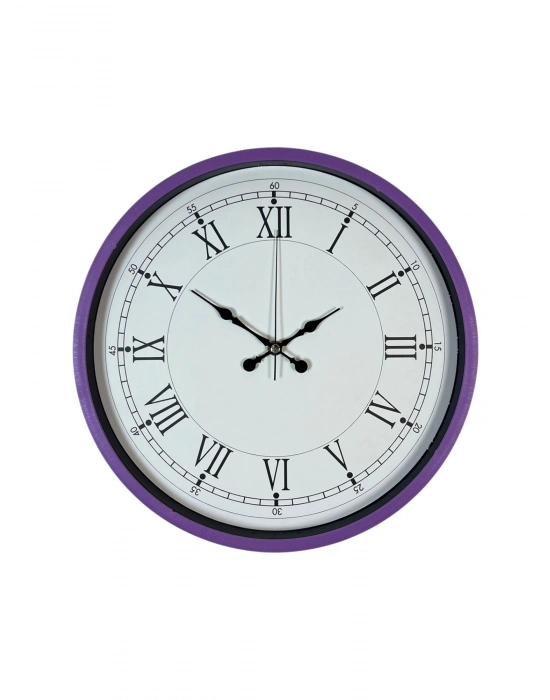 ® 36 Cm Mor Roma Rakamlı Duvar Saati
