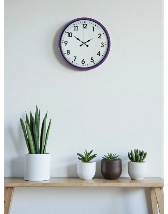 ® 36 Cm Mor Standart Duvar Saati