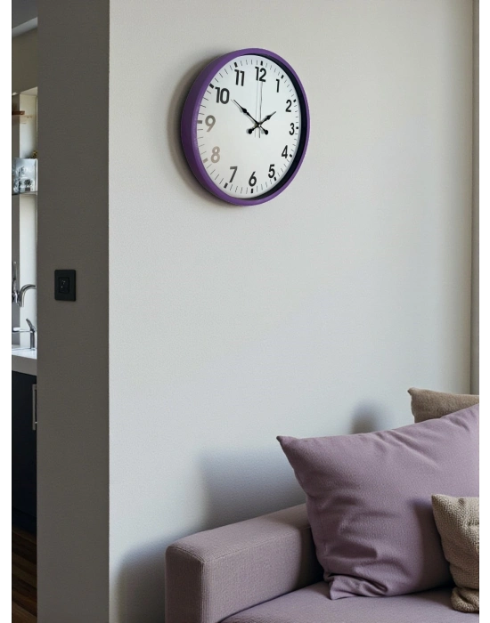 ® 36 Cm Mor Standart Duvar Saati