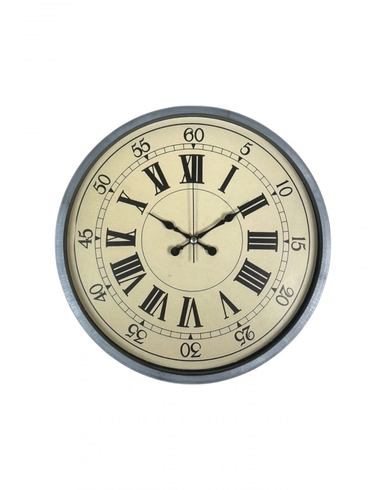 ® 36 Cm Nostalji Gri Dekoratif Duvar Saati