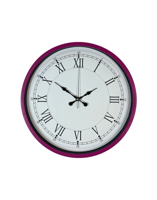 ® 36 Cm Pembe Roma Rakamlı Duvar Saati