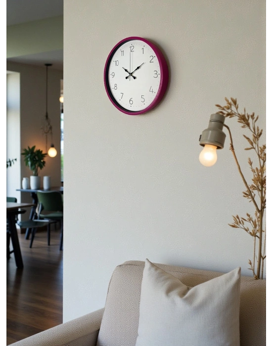 ® 36 Cm Pembe Standart Duvar Saati