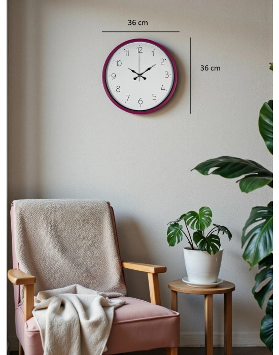 ® 36 Cm Pembe Standart Duvar Saati