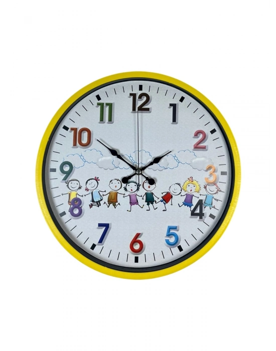 ® 36 Cm Sarı Çocuk Odası Duvar Saati