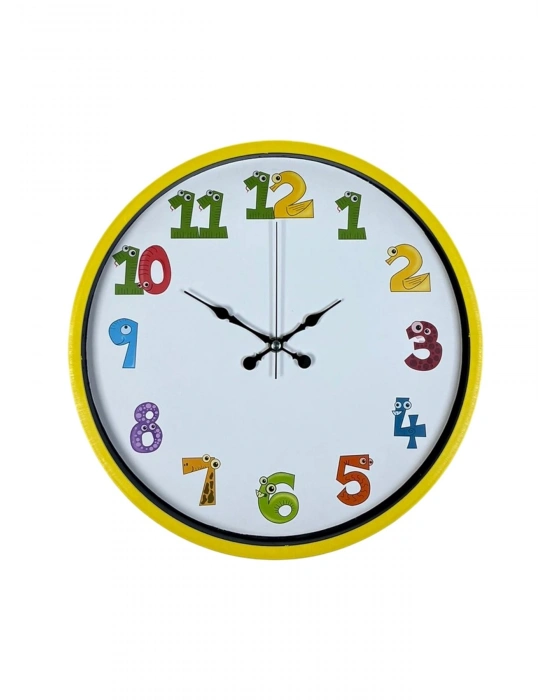 ® 36 Cm Sarı Çocuk Odası Duvar Saati
