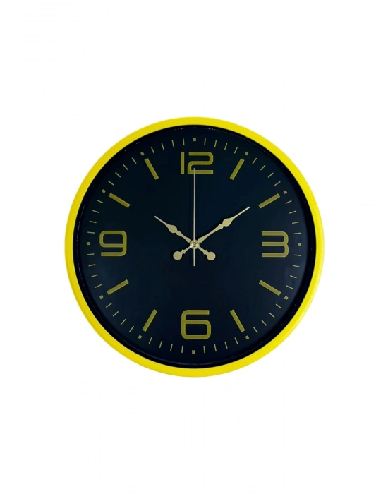 ® 36 Cm Sarı Dekoratif Duvar Saati