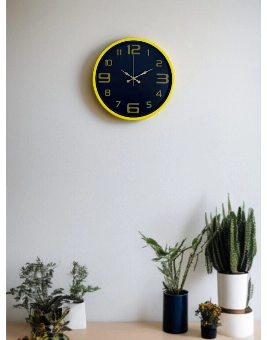 ® 36 Cm Sarı Gold Rakamlı Duvar Saati