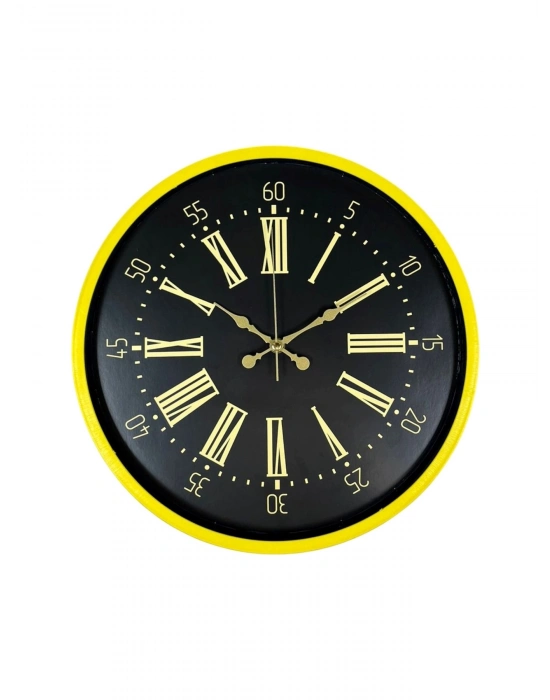 ® 36 Cm Sarı Modern Duvar Saati