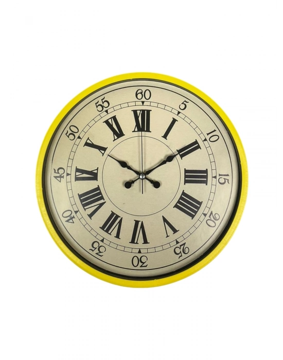 ® 36 Cm Sarı Retro Duvar Saati