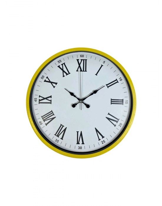 ® 36 Cm Sarı Roma Rakamlı Duvar Saati