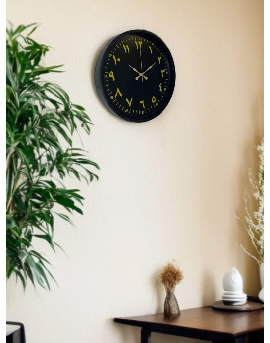 ® 36 Cm Siyah Arapça Rakamlı Duvar Saati