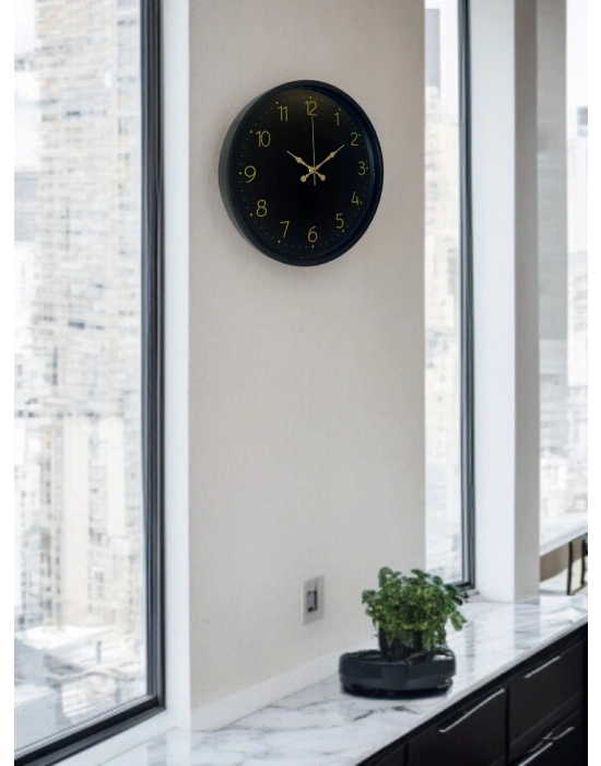 ® 36 Cm Siyah Asil Duvar Saati