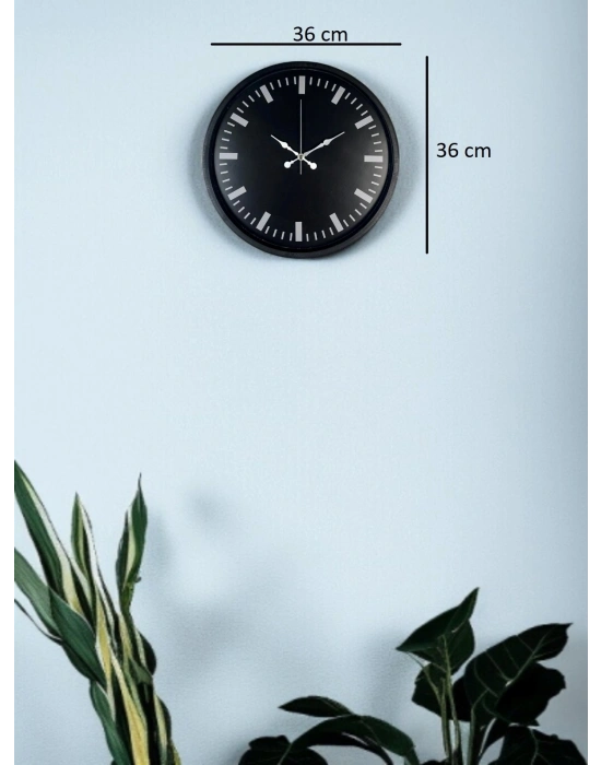 ® 36 Cm Siyah Dekoaratif Duvar Saati