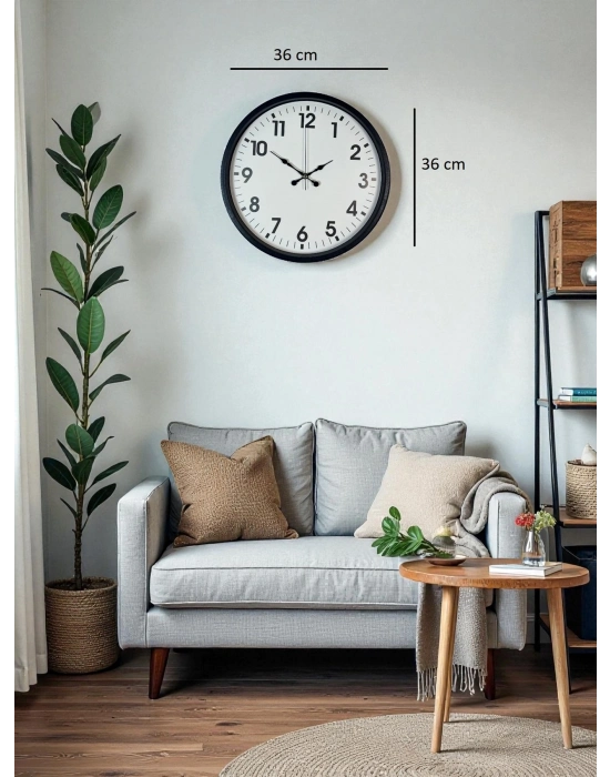 ® 36 Cm Siyah Duvar Saati