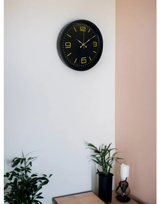 ® 36 Cm Siyah Modern Duvar Saati