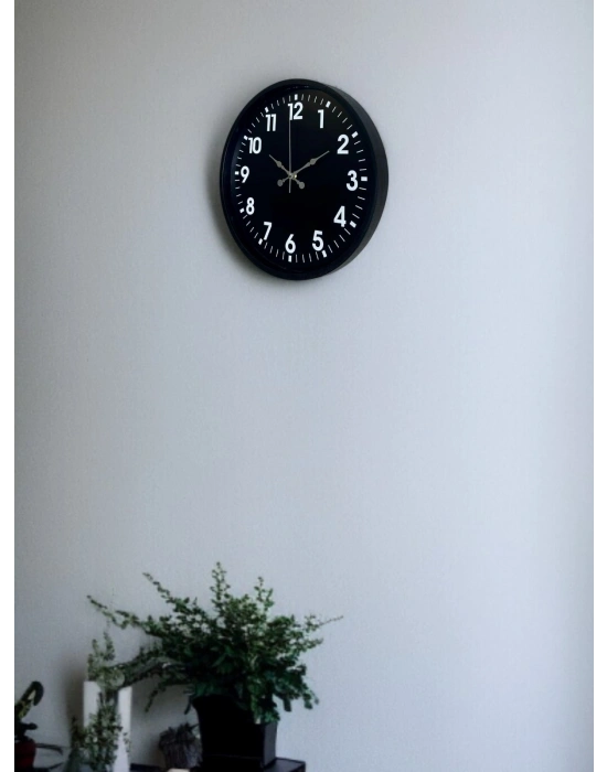 ® 36 Cm Siyah Modern Duvar Saati