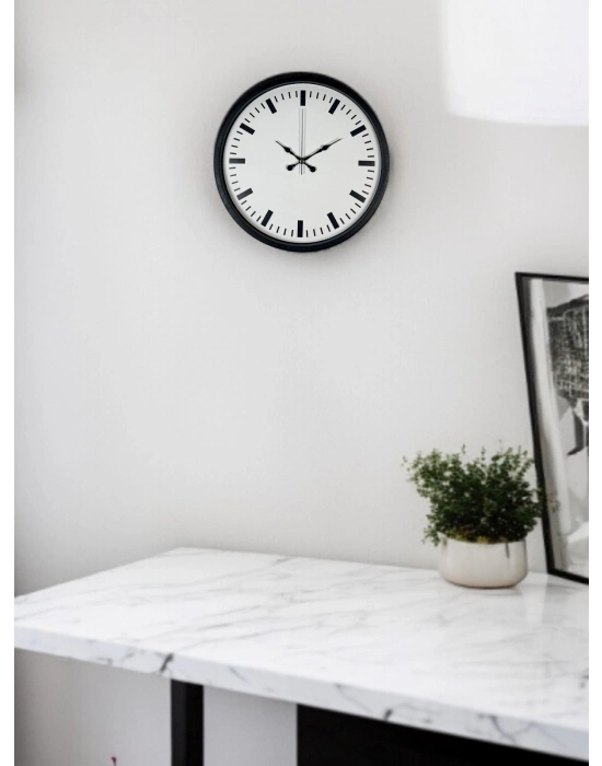 ® 36 Cm Siyah Sade Standart Duvar Saati