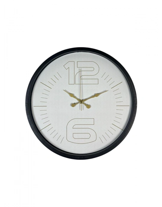 ® 36 Cm Siyah Sade Zarif Duvar Saati