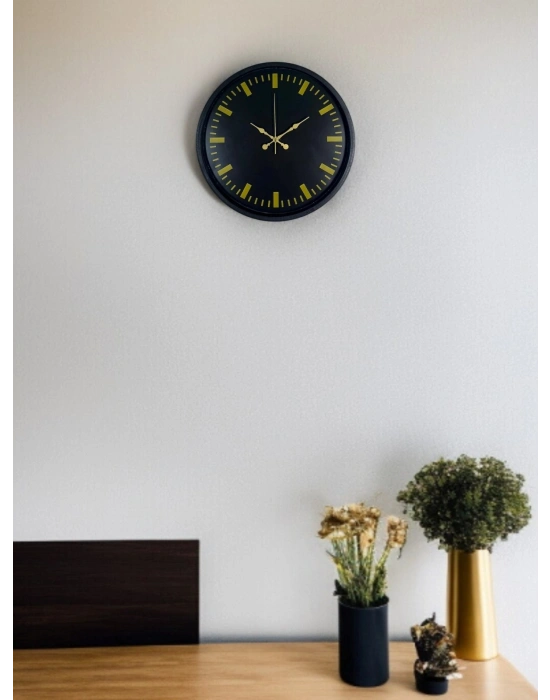 ® 36 Cm Siyah Şık Duvar Saati