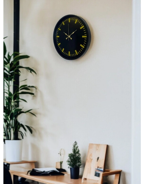 ® 36 Cm Siyah Şık Duvar Saati