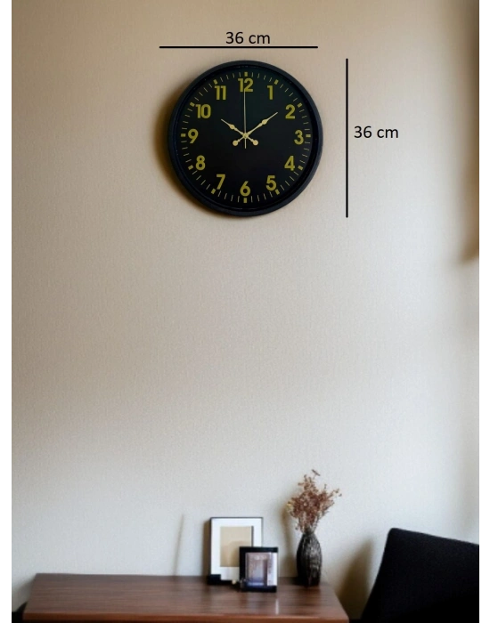 ® 36 Cm Siyah Standart Duvar Saati