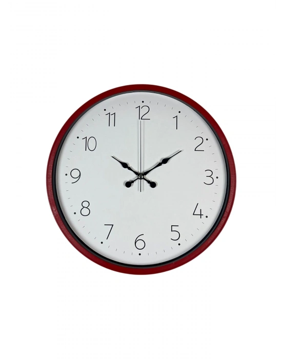 ® 36 Cm Standart Kırmızı Duvar Saati