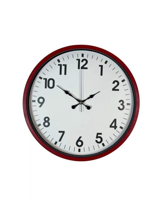 ® 36 Cm Standart Kırmızı Duvar Saati