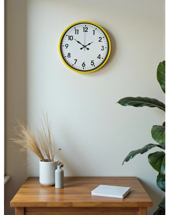 ® 36 Cm Standart Sarı Duvar Saati