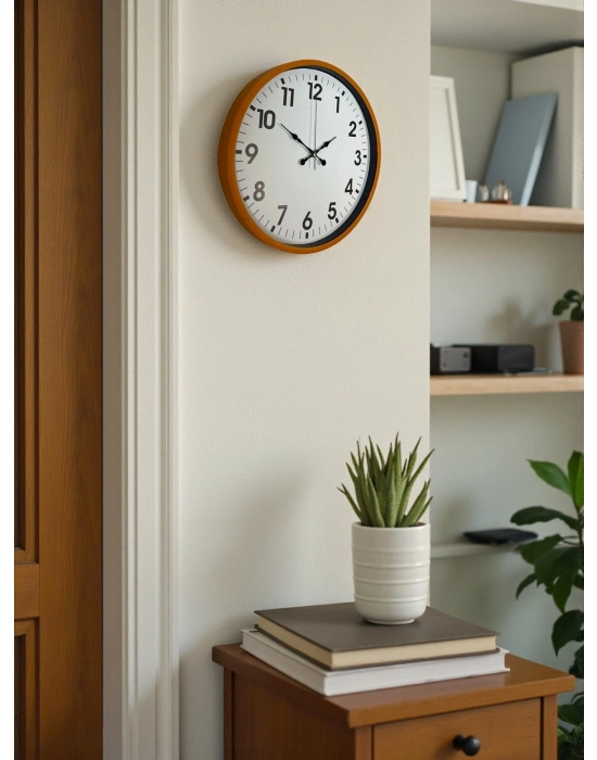 ® 36 Cm Standart Turuncu Duvar Saati