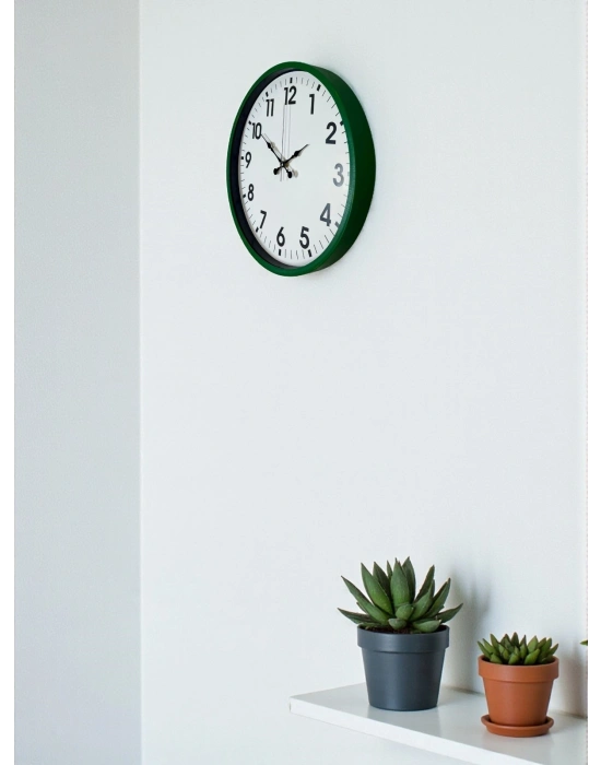 ® 36 Cm Standart Yeşil Duvar Saati
